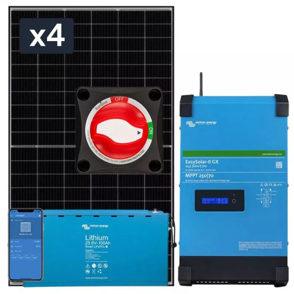 Elektrownia słoneczna pojemność 2.5kWh, 2500W + Panele 1740Wp